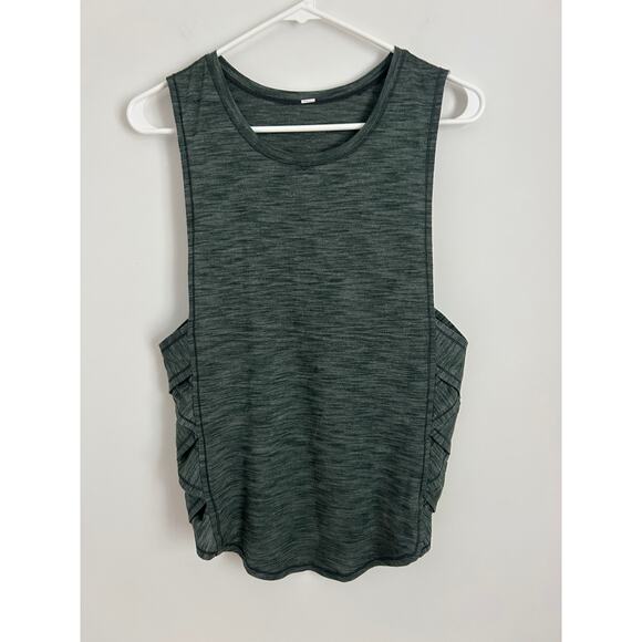 Lululemon Var-City Muscle Tank Size 8 Heathered Forest Green - Picture 2 of 5
